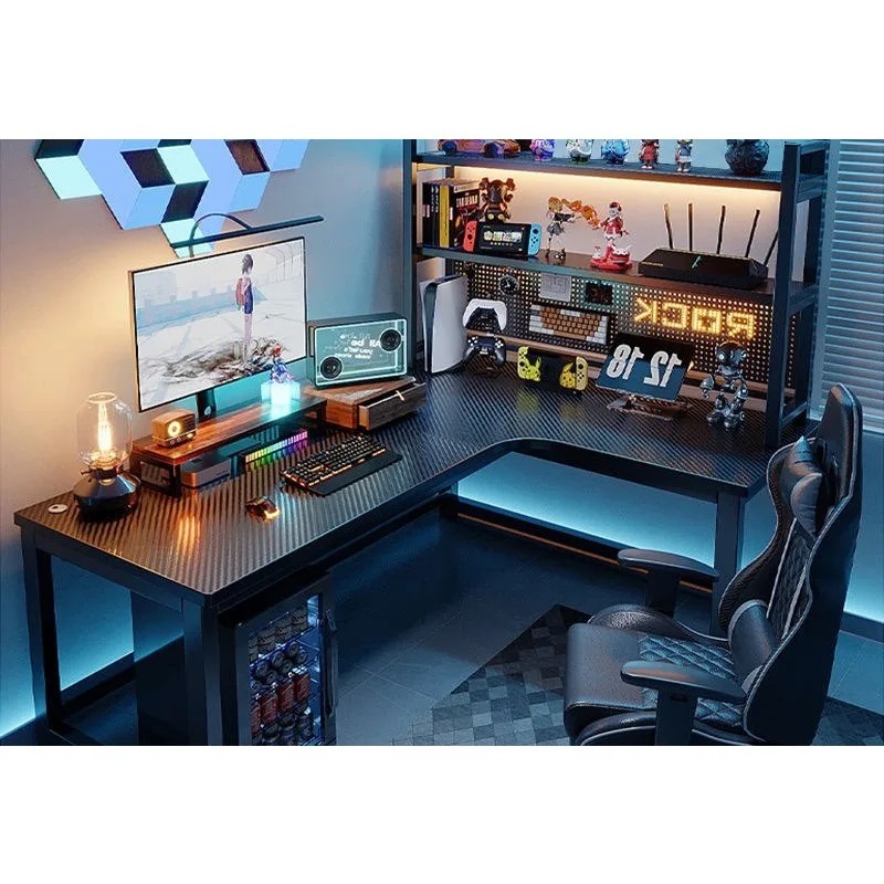 Adjustable Height L Shaped Cor - Esports Gaming Table recension och pris